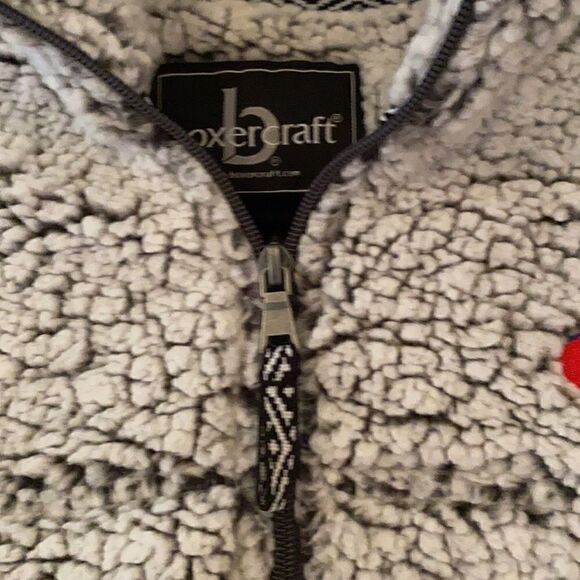 NWT Boxercraft frosted Grey Sherpa pullover Size Small - Picture 1 of 7